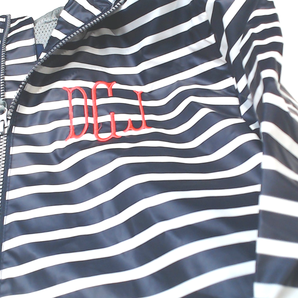 BLOOPER CLOTHING: Monogrammed New England Rain Jacket