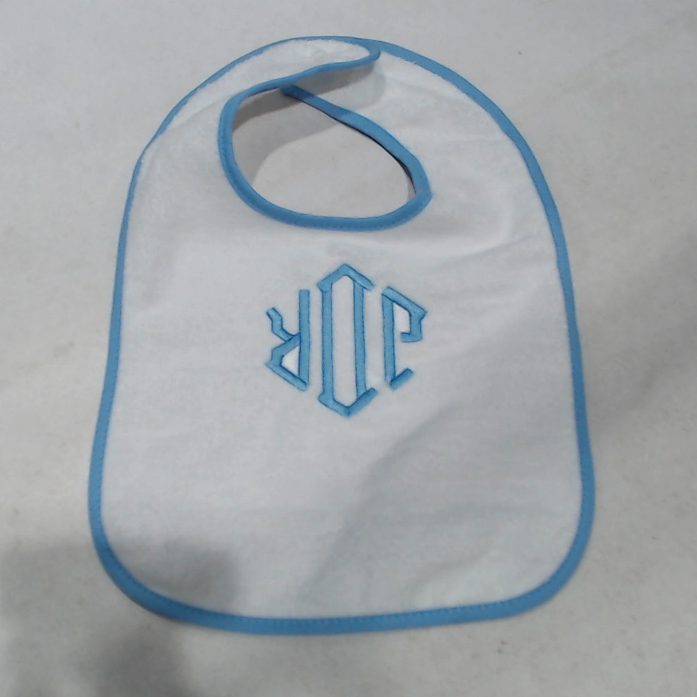 BLOOPER KIDS: Monogrammed Outline Baby Bib