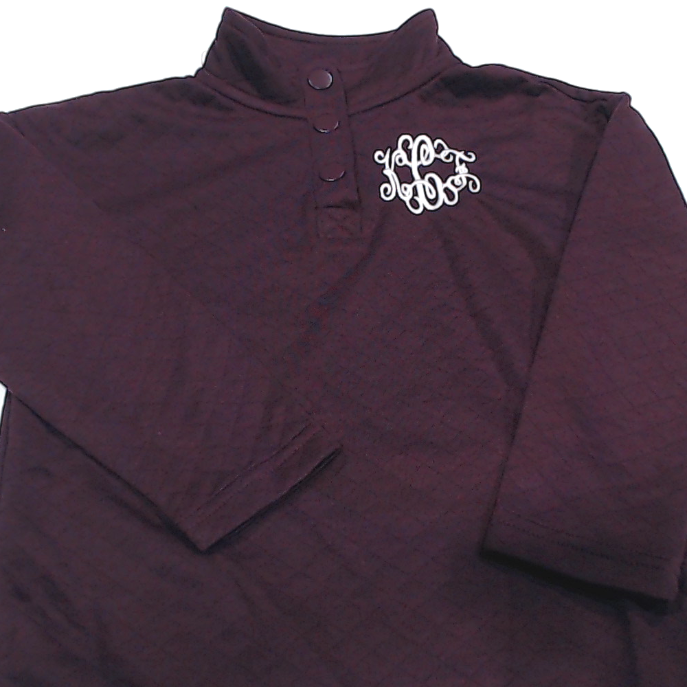 BLOOPER KIDS: Monogrammed Kids Quilted Pullover