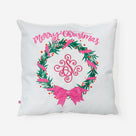 Monogrammed Christmas Pillow Sham | Pink