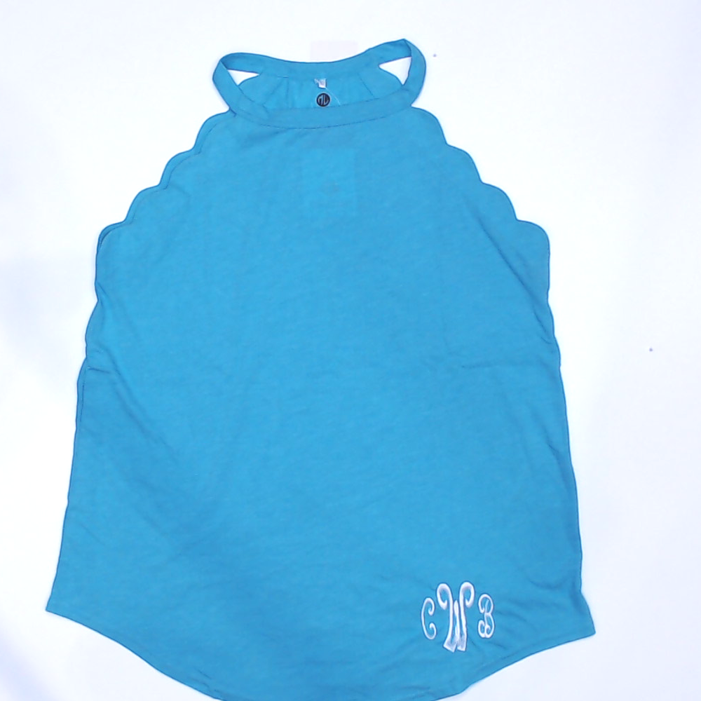 BLOOPER CLOTHING: Monogrammed Scalloped Tank Top