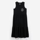 Monogrammed Tank Midi Dress | Black