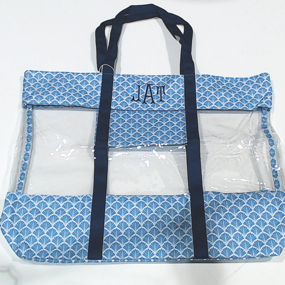 BLOOPER BAG: Monogrammed Clear Beach Tote