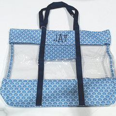 BLOOPER BAG: Monogrammed Clear Beach Tote