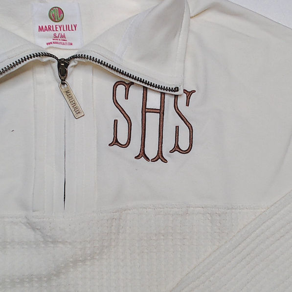 BLOOPER CLOTHING: Monogrammed Waffle Knit Pullover - A $50 Value!