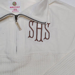 BLOOPER CLOTHING: Monogrammed Waffle Knit Pullover - A $50 Value!