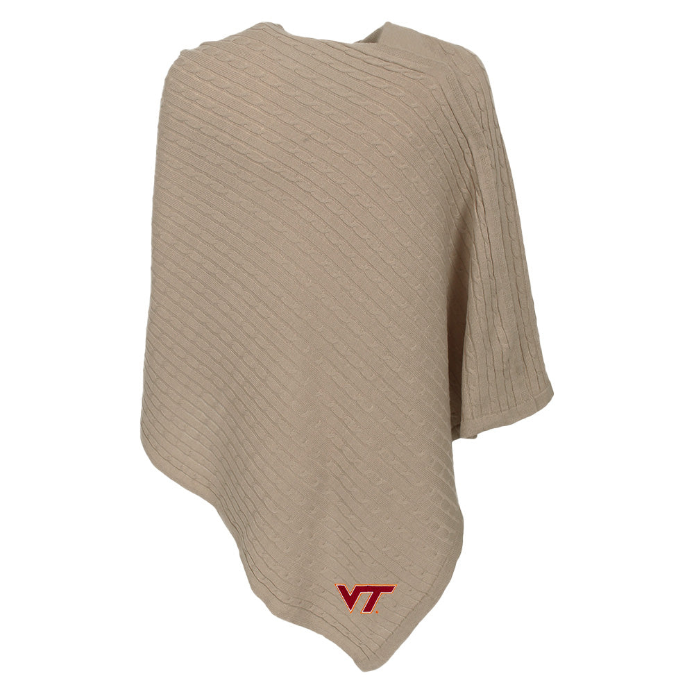 virginia tech poncho in camel