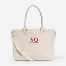 Chi Omega Laptop Tote Bag | Bone