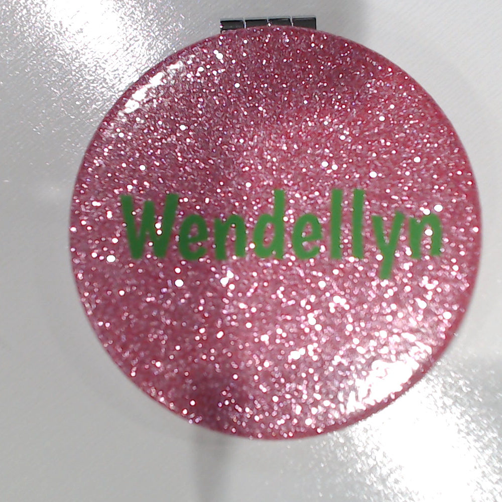 BLOOPER ACCESSORY: Monogrammed Compact Mirror