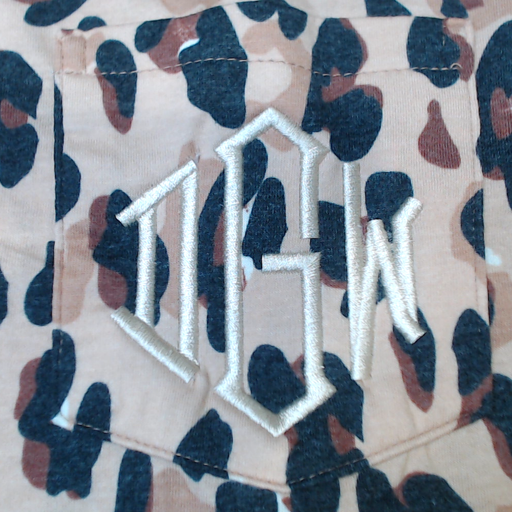 BLOOPER CLOTHING: Monogrammed Leopard Long Sleeve Shirt