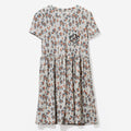 monogrammed t shirt dress in stone leopard