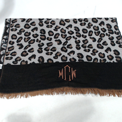 BLOOPER ACCESSORY: Monogrammed Leopard Scarf