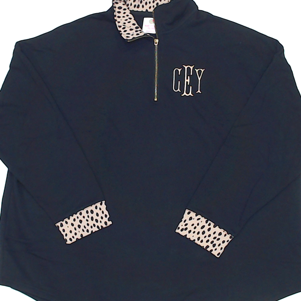 BLOOPER CLOTHING: Monogrammed Quarter Zip Sweatshirt