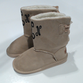 BLOOPER KIDS: Monogrammed Kids Sherpa Tie Booties