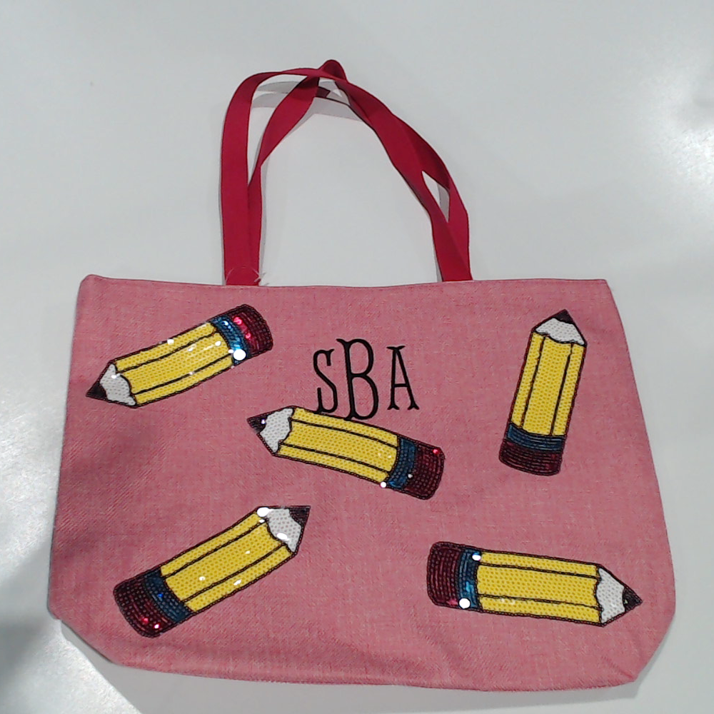 BLOOPER BAG: Monogrammed Sequin Tote Bag
