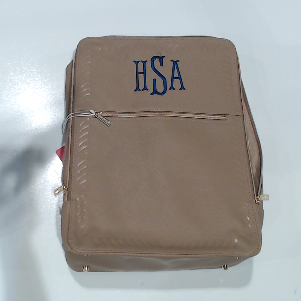 BLOOPER BAG: Monogrammed Travel Laptop Backpack