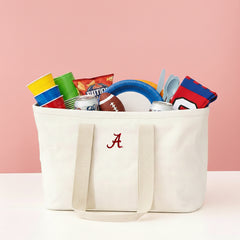 alabama solid ivory market basket with tailgate items
