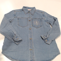 BLOOPER CLOTHING: Monogrammed Denim Shacket