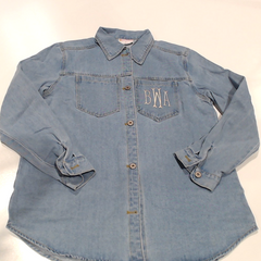 BLOOPER CLOTHING: Monogrammed Denim Shacket