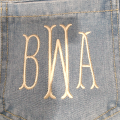 BLOOPER CLOTHING: Monogrammed Denim Shacket