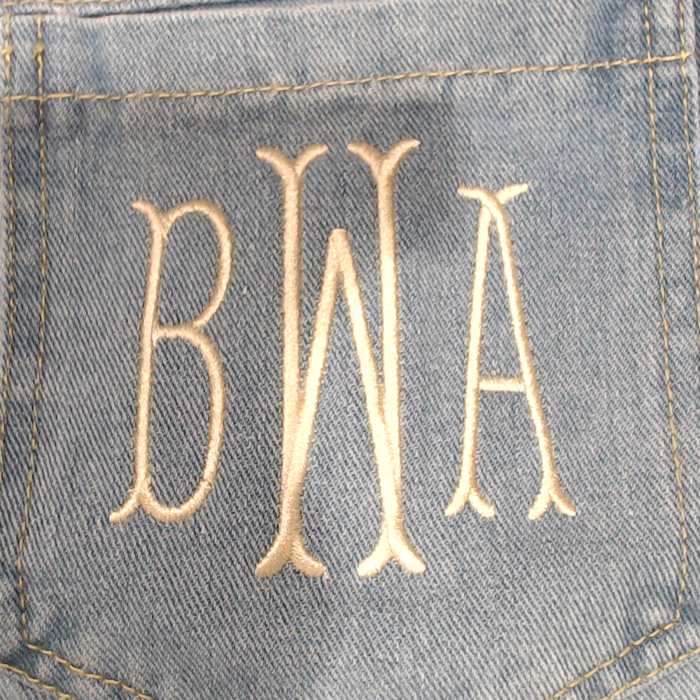 BLOOPER CLOTHING: Monogrammed Denim Shacket