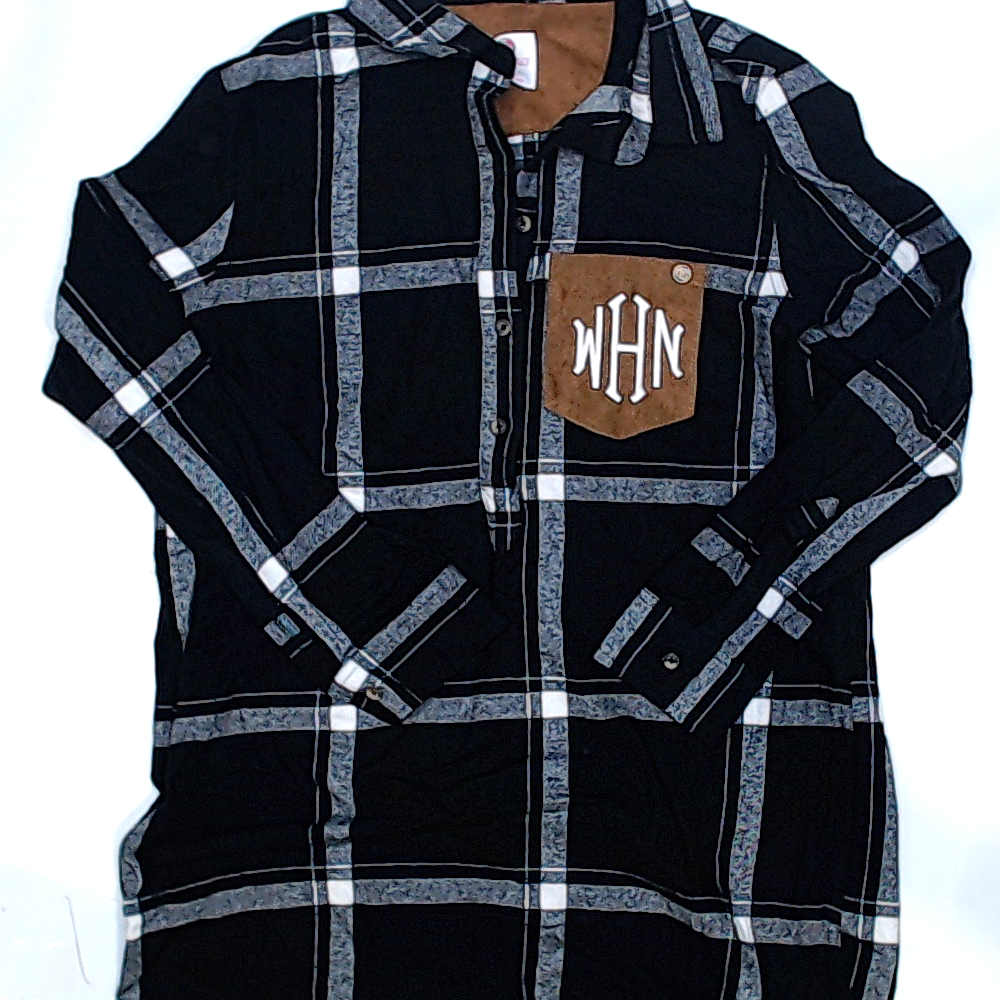 BLOOPER CLOTHING: Monogrammed Plaid Dress