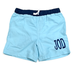 BLOOPER KIDS: Monogrammed Boys Swim Trunks