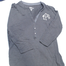 BLOOPER CLOTHING: Monogrammed Henley