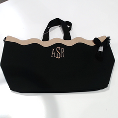 BLOOPER BAG: Monogrammed Wavy Top Weekender