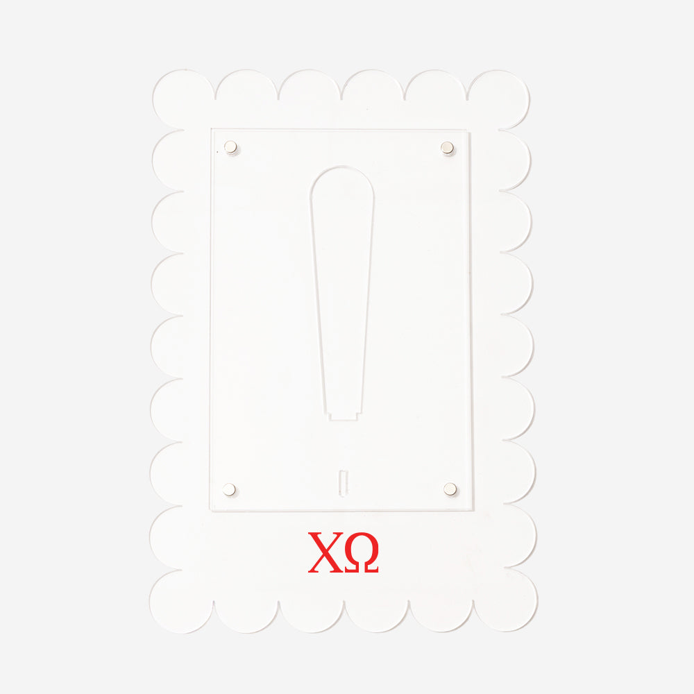 chi omega scalloped picture frame