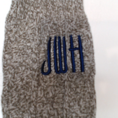 BLOOPER ACCESSORY: Monogrammed Socks