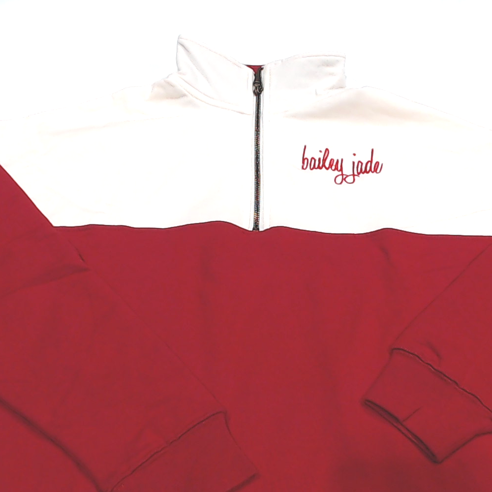 BLOOPER CLOTHING: Monogrammed Quarter Zip Sweatshirt