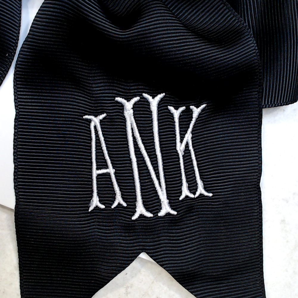 BLOOPER KIDS: Monogrammed Girls Hair Bow