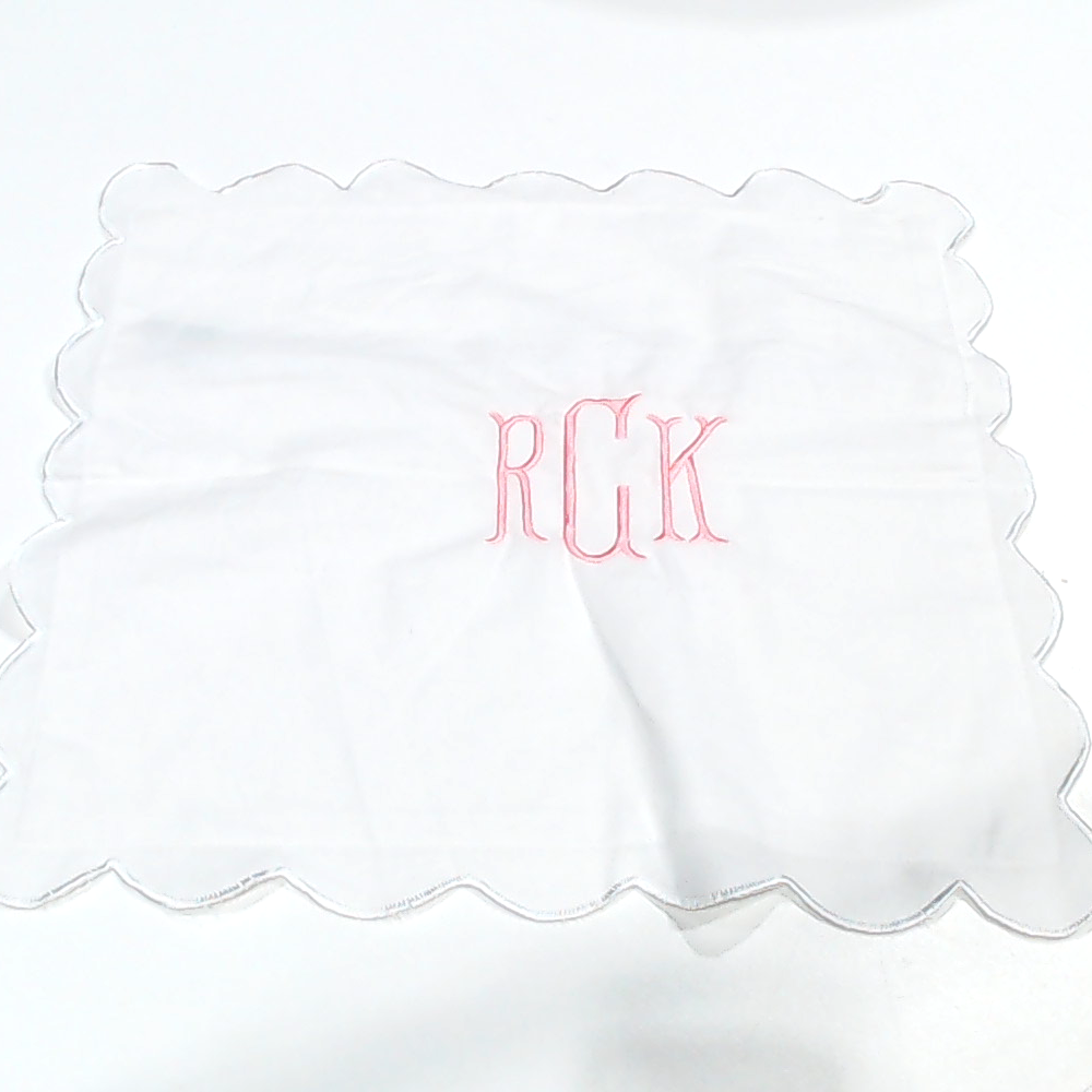 BLOOPER ACCESSORY: Monogrammed Scalloped Pillow Sham