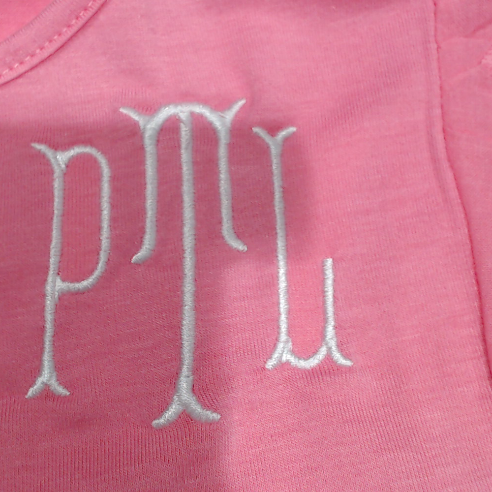 BLOOPER KIDS: Monogrammed Girls Flutter Sleeve Dress