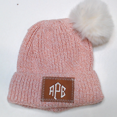 BLOOPER KIDS: Monogrammed Kids Pom Pom Beanie