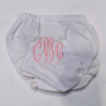 BLOOPER KIDS: Monogrammed White Eyelet Baby Bloomers