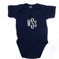 BLOOPER KIDS: Monogrammed Baby Short Sleeve Bodysuit