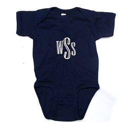 BLOOPER KIDS: Monogrammed Baby Short Sleeve Bodysuit