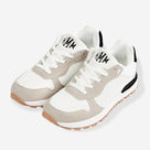 Monogrammed Neutral Classic Sneakers | Gray