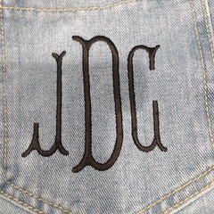 BLOOPER CLOTHING: Monogrammed Denim Shacket