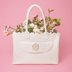 Bone Essential Work Tote with flowers