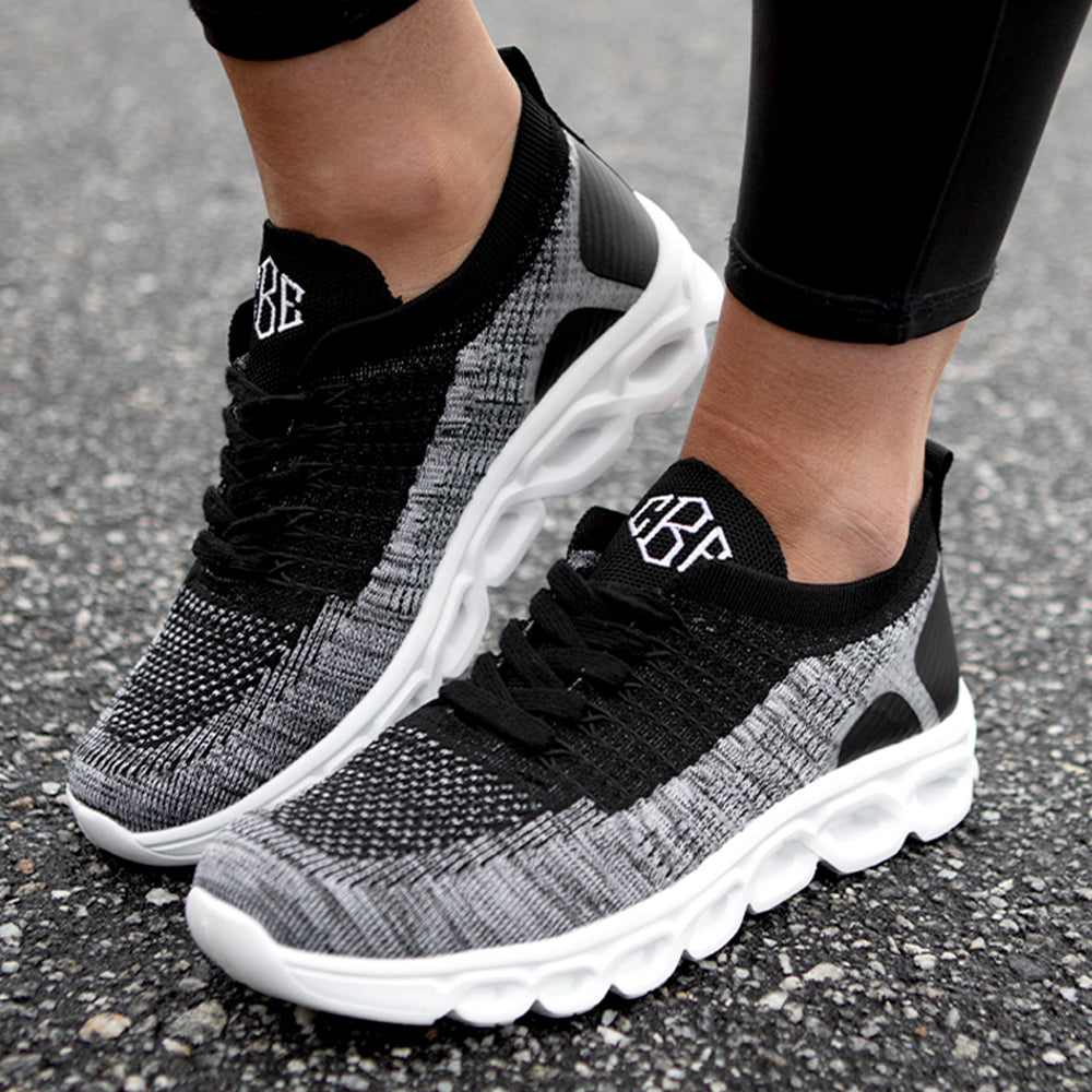 sneakers on gravel