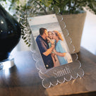 Monogrammed Scalloped Picture Frame | Clear