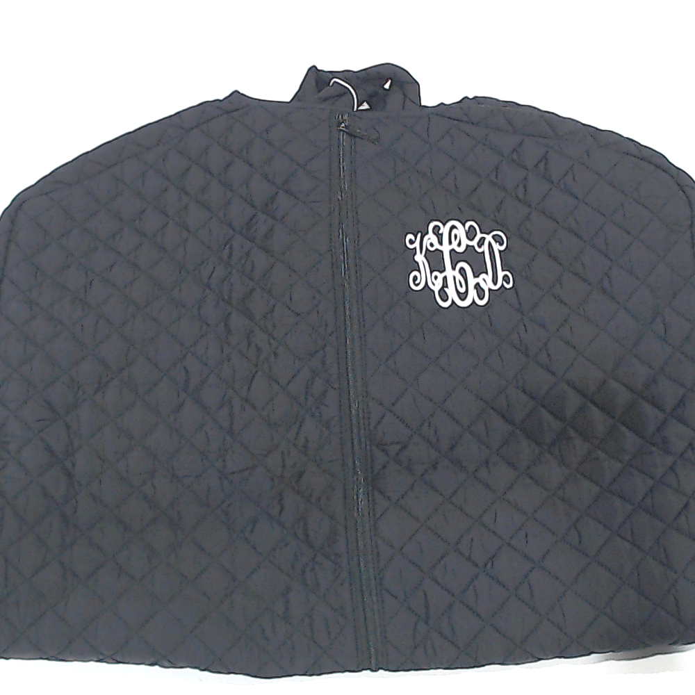 BLOOPER ACCESSORY: Monogrammed Diamond Quilted Garment Bag