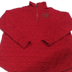 BLOOPER CLOTHING: Monogrammed Quilted Quarter Zip Pullover