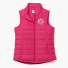 Monogrammed Puffer Vest | Hot Pink