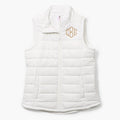 Monogrammed Puffer Vest in White
