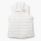 Monogrammed Puffer Vest | White