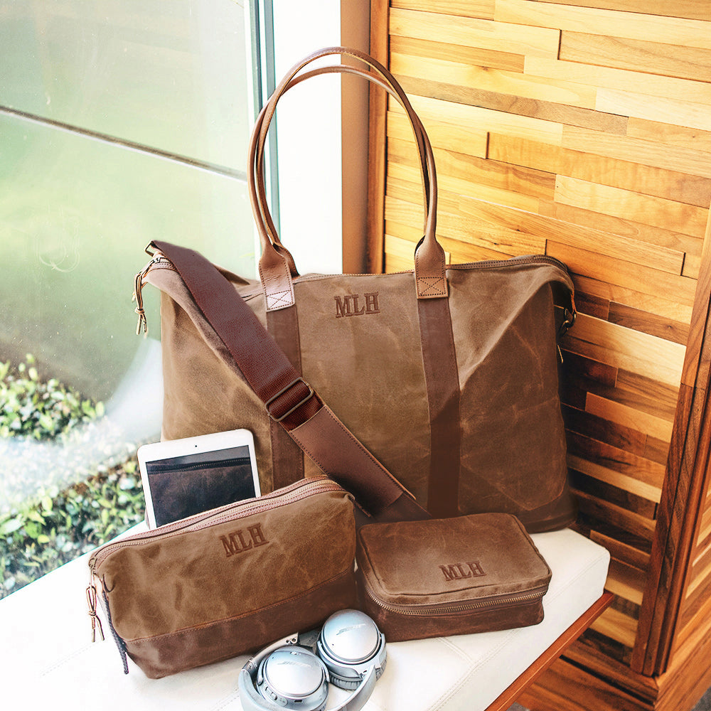Personalized Waxed Canvas Weekender
